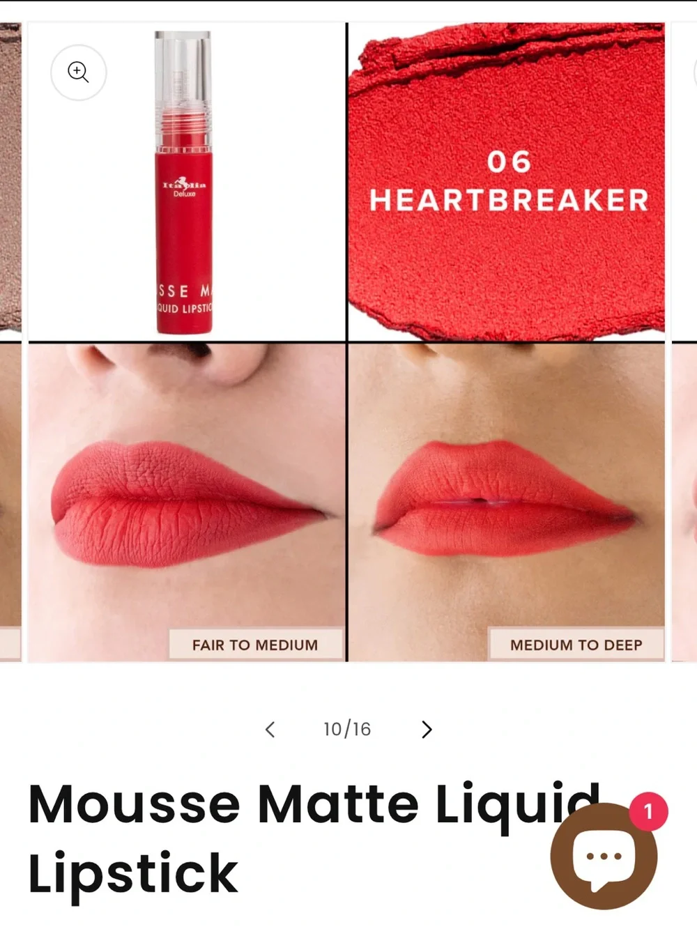 Italia Deluxe Red Mousse Matte Liquid Lipstick